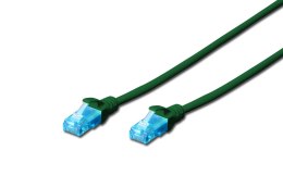 Patchcord DIGITUS UTP kat. 5e 0,5m PVC zielony