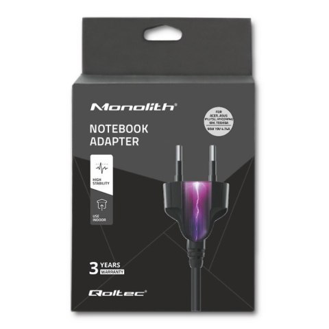 Qoltec Zasilacz 90W | 19V | 4.74A | 5.5*2.5