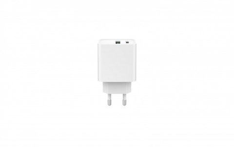 Gembird Ładowarka PowerDelivery USB-A USB-C 20W Biała