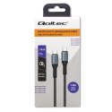 Qoltec Kabel USB 2.0 typ C | USB 2.0 typ C 100W | QC 3.0| PD | 1.5m | Czarny