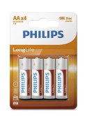 Philips Baterie LongLife AA 4szt. blister