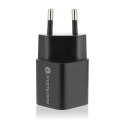 EverActive Ładowarka USB/USB-C QC3.0 30W technologia GaN Czarna