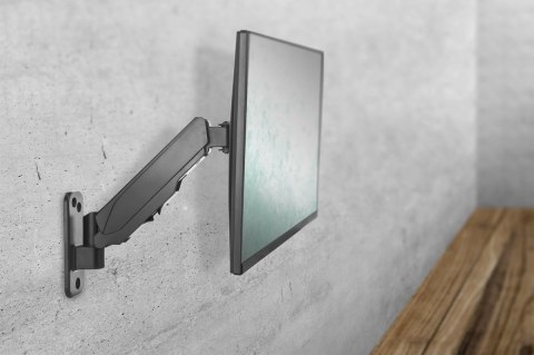 Digitus Uchwyt ścienny pojedynczy, 1xLCD, max. 32", max. obciążenie 8kg, ze sprężyną gazową, obrotowy