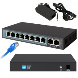 Extralink Switch Perses 8X EX-SG1008PE 10/100/1000M TX PoE AT/AF, 2X GE SFP Full Gigabit PoE