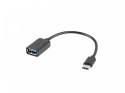 Lanberg Adapter USB C(M)-USB-A (F)2.0 0.15M OTG Czarny