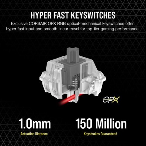 Corsair Klawiatura mechaniczna K70 Core RGB czarna