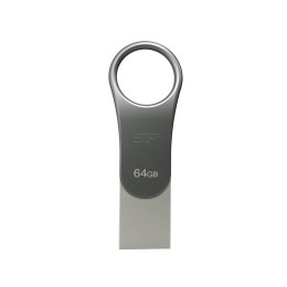 Pendrive Silicon Power Mobile C80 64GB Dual USB 3.1/Type-C Silver (SP064GBUC3C80V1S)