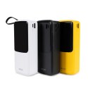 WEKOME Powerbank 20000 mAh z wbudowanym kablem USB-C / Lightning / Micro USB + USB-A Czarny