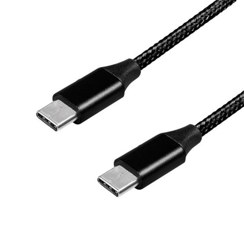 Kabel USB 2.0 LogiLink CU0153 USB-C - USB-C, M/M, czarny, 0,3m