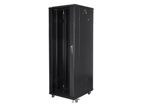 Szafa instalacyjna Rack stojąca 19" 37U 600x800 czarna Lanberg (flat pack)