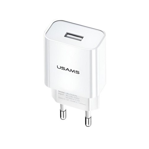 Ładowarka sieciowa Usams T18 2,1A 1xUSB- bez kabla - biała