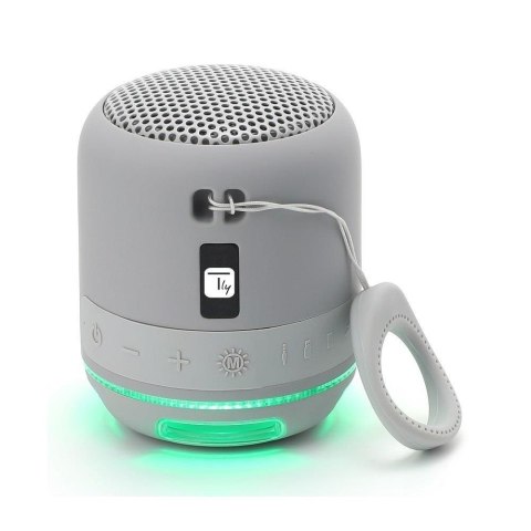 Głośnik Techly Bluetooth 5W TWS LED/MP3/MicroSD Szary