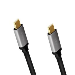 LogiLink Kabel USB-C M/M, 4K/60 Hz, PD aluminiowy 1m