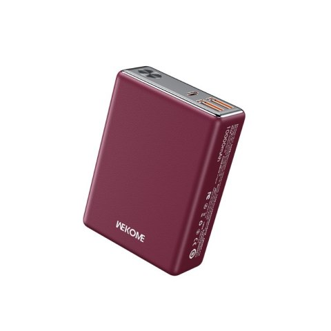 WEKOME Power bank 10000 mAh Super Fast Charging USB-C PD 20W + 2x USB-A QC3.0 22.5W Czerwony