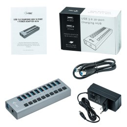 I-tec Hub USB3.0 z ładowaniem, 10 portów