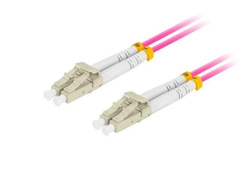 Patchcord światłowodowy Lanberg MM LC/UPC-LC/UPC DUPLEX 3.0mm OM4 50/125 LSZH 1m fioletowy