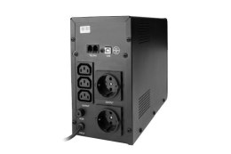 Gembird Zasilacz UPS LINE-INTERACTIVE 1500VA 3X IEC, 2X SCHUKO 230V, USB, RJ11 IN/OUT, LCD