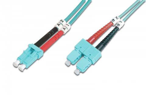 Digitus Patchcord światłowodowy FO LC-SC MM 50/125 OM3 duplex LSOH 5m