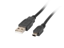 Kabel USB 2.0 Lanberg mini AM-BM5P(CANON) ferryt 1,8m czarny