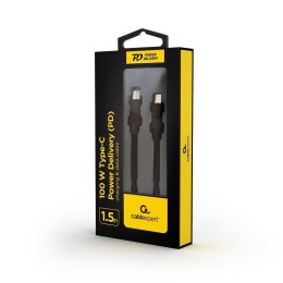 Kabel USB typ C(CM/CM) 60W Power Delivery (PD) 1.5m czarny Gembird