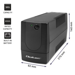 Qoltec Zasilacz awaryjny UPS | Monolith | 850VA | 480W