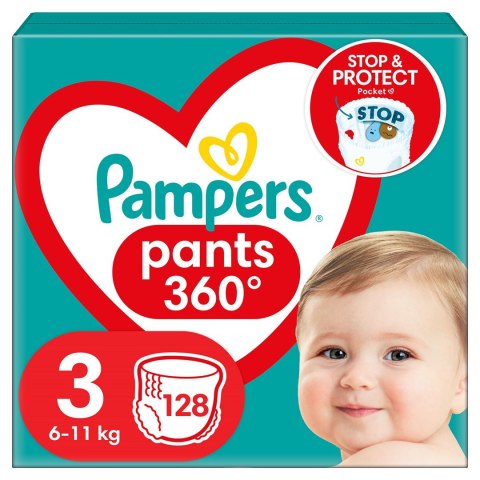 PAMPERS Pieluchomajtki MB Rozm 3, 6-11kg, 128szt