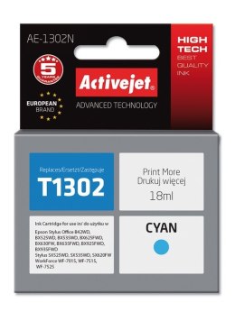 Activejet AE-1302N Tusz (zamiennik Epson T1302; Supreme; 18 ml; niebieski)