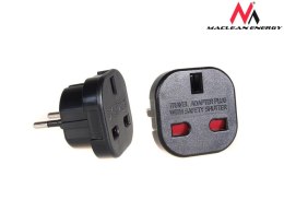 Adapter zasilania Maclean MCE72 UK na wtyk EU, czarne