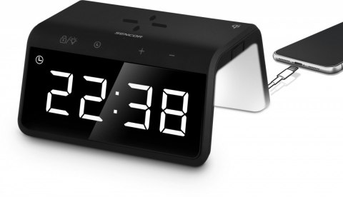 Sencor Cyfrowy zegar z budzikiem i bezprzewodową ładowarka SDC 7900QI