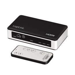 LogiLink Switch 3x1 HDMI, 4K 60Hz, z pilotem