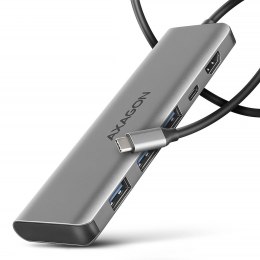 AXAGON HMC-5H Wieloportowy hub USB-C 3.2 Gen 1, 3x USB-A, 4K HDMI, PD 100W, 100cm USB-C kabel