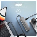 AXAGON HMC-5H Wieloportowy hub USB-C 3.2 Gen 1, 3x USB-A, 4K HDMI, PD 100W, 100cm USB-C kabel