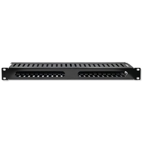 Qoltec Organizer kabli do szaf RACK 19" | 24 porty | 1U