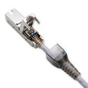 Qoltec Wtyk RJ45 beznarzędziowy STP | CAT6A | JACK PIN | T568B | T568A