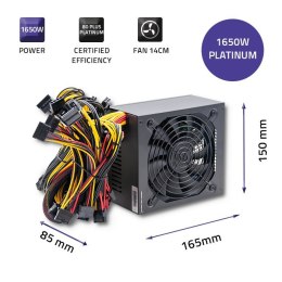 Qoltec Zasilacz ATX 1650W | 80 Plus Platinum