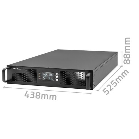 Qoltec Zasilacz awaryjny UPS do RACK | 2kVA | 2000W | Power Factor 1.0| LCD | On-line