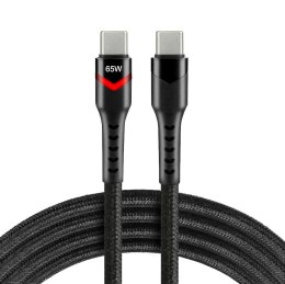 Kabel przewód USB-C PD RGB LED 3m everActive CBB-3PDR Power Delivery 2,25A z obsługą szybkiego ładowania 45W