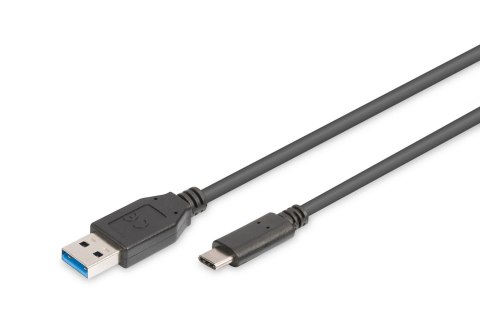 Kabel USB 3.0 DIGITUS SuperSpeed Typ USB A/USB C M/M czarny 1m