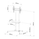 ART Stolik na kółkach + uchwyt do TBV 30-65" 60KG S-08A