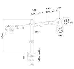 Neomounts Uchwyt biurkowy FPMA-D550DBLACK