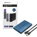 Qoltec Obudowa | Kieszeń na dysk SSD HDD 2.5" | SATA | USB 3.0 | Super speed 5Gb/s | 2TB | Niebieskia