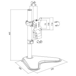 LogiLink Stojak do monitora, VESA, max 8 kg