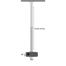 Techly Ramię do projektora 110 -190cm sufitowe, 15kg, srebrne