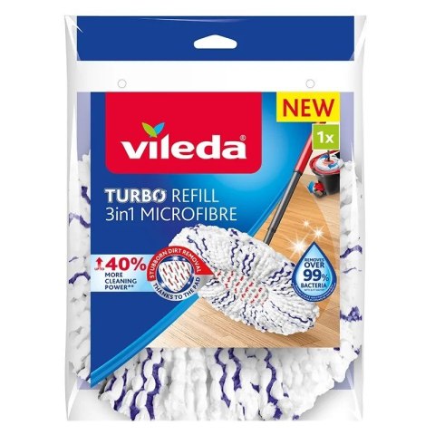 Vileda Wkład do mopa obrotowego TURBO 3w1 Microfibre