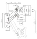 Gembird Ramię regulowane do monitora do montażu na ścianie, do 27 cali/7 kg