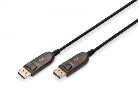 Digitus Kabel połączeniowy hybrydowy AOC DisplayPort 1.4 8K/60Hz UHD DP/DP M/M 20m Czarny