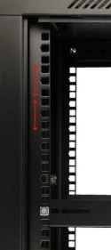 Extralink Szafka wisząca rack 9U 600x600 czarna dwusekcyjna