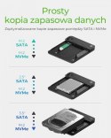 IcyBox Stacja dokująca/klonująca IB-2915MSCL-C31 M.2 dla M.2 0NVMe i SATA 2,5/3,5 SSD/HDD