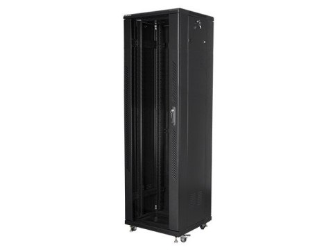 Lanberg Szafa stojąca Rack 19 42U 600x600mm czarna