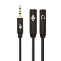 TB Kabel 3,5mm Mini Jack - 2x 3,5mm Mini Jack M/F adapter 30cm